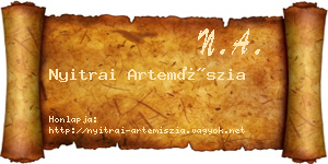Nyitrai Artemíszia névjegykártya